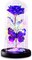 Valentines Rose Gifts for Her Birthday Flower Gift for Women, Galaxy Purple Butterfly Rose in Glass Dome, Light Up Forever Rose Birthday Gifts for Mom Anniversary Valentine's Day Eternal Rose Gift